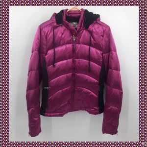 Harley Davidson Hot Pink puffer Coat w/Hood